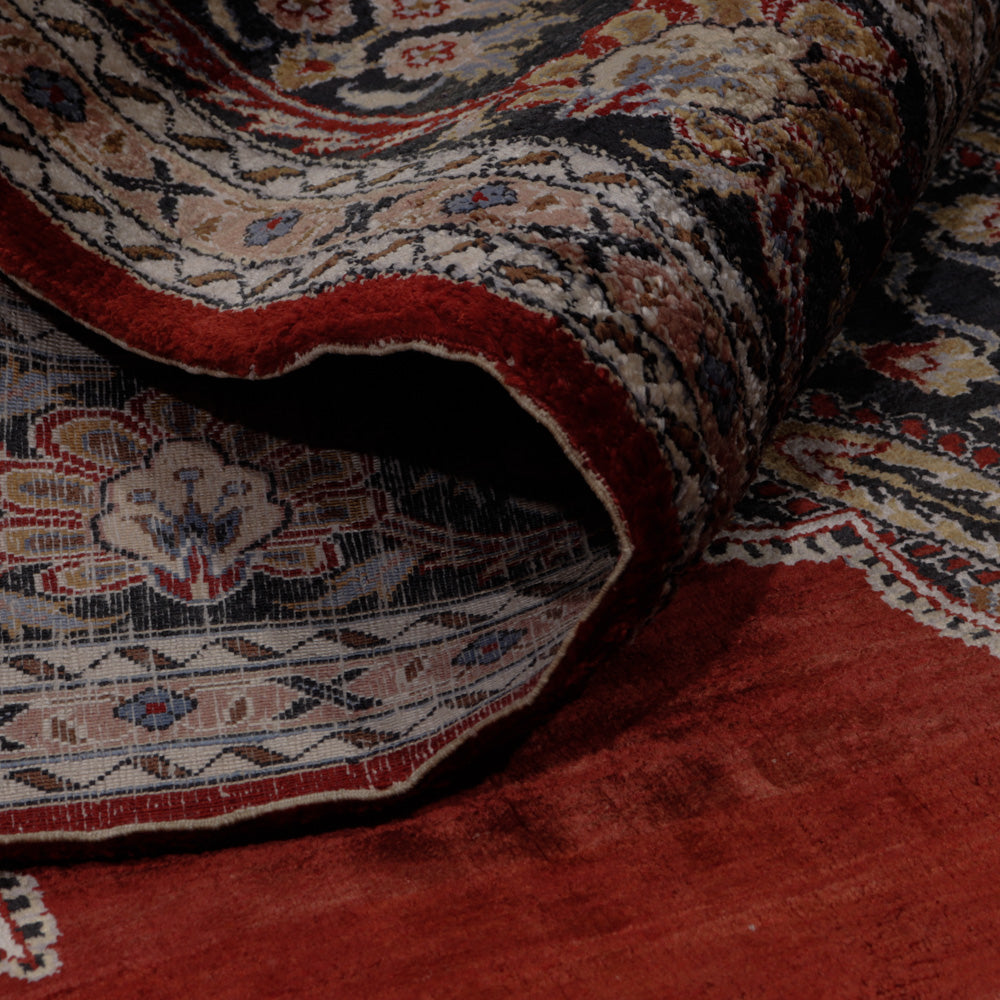 Silk Rug - Kayseri - 187 x 123 cm - dark red