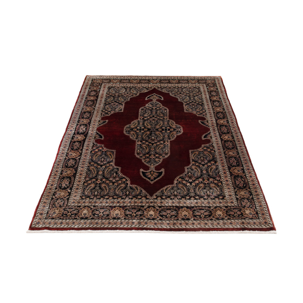 Silk Rug - Kayseri - 187 x 123 cm - dark red