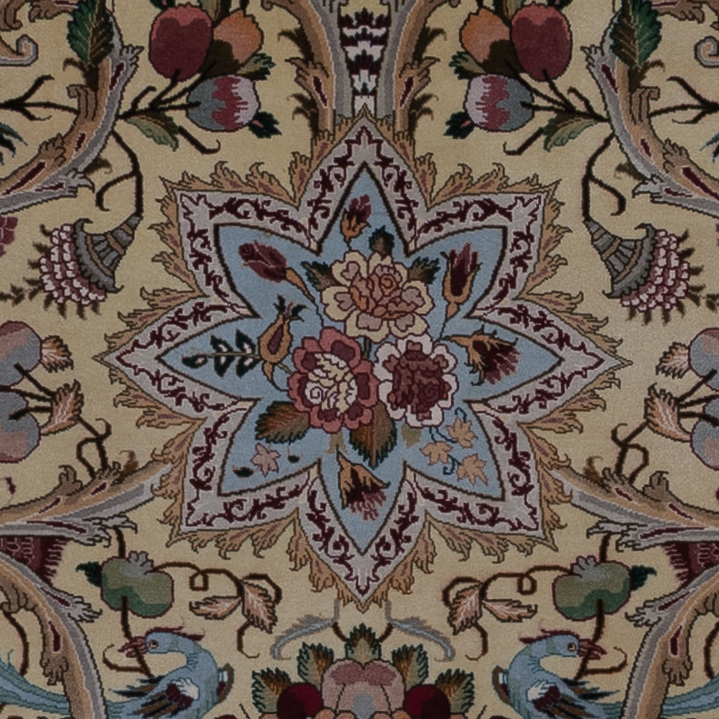 Perserteppich - Täbriz - Royal quadratisch  - 200 x 200 cm - olivgrün