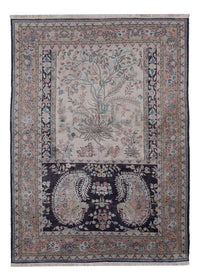 Silk Rug - Kashmir Silk - 178 x 123 cm - beige