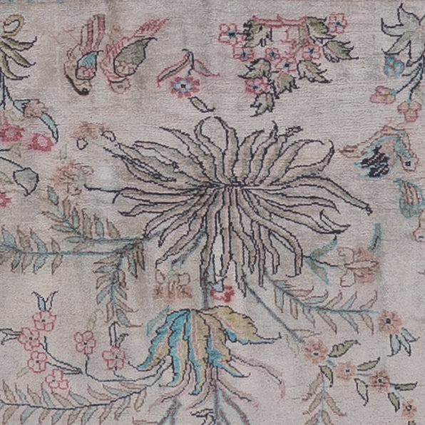 Silk Rug - Kashmir Silk - 178 x 123 cm - beige