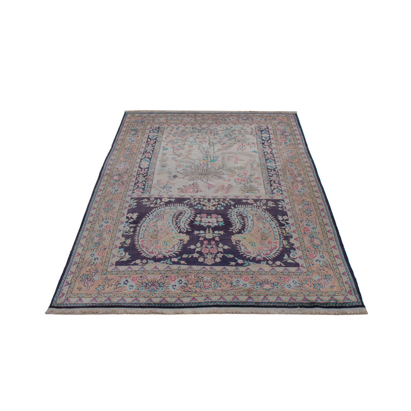 Silk Rug - Kashmir Silk - 178 x 123 cm - beige