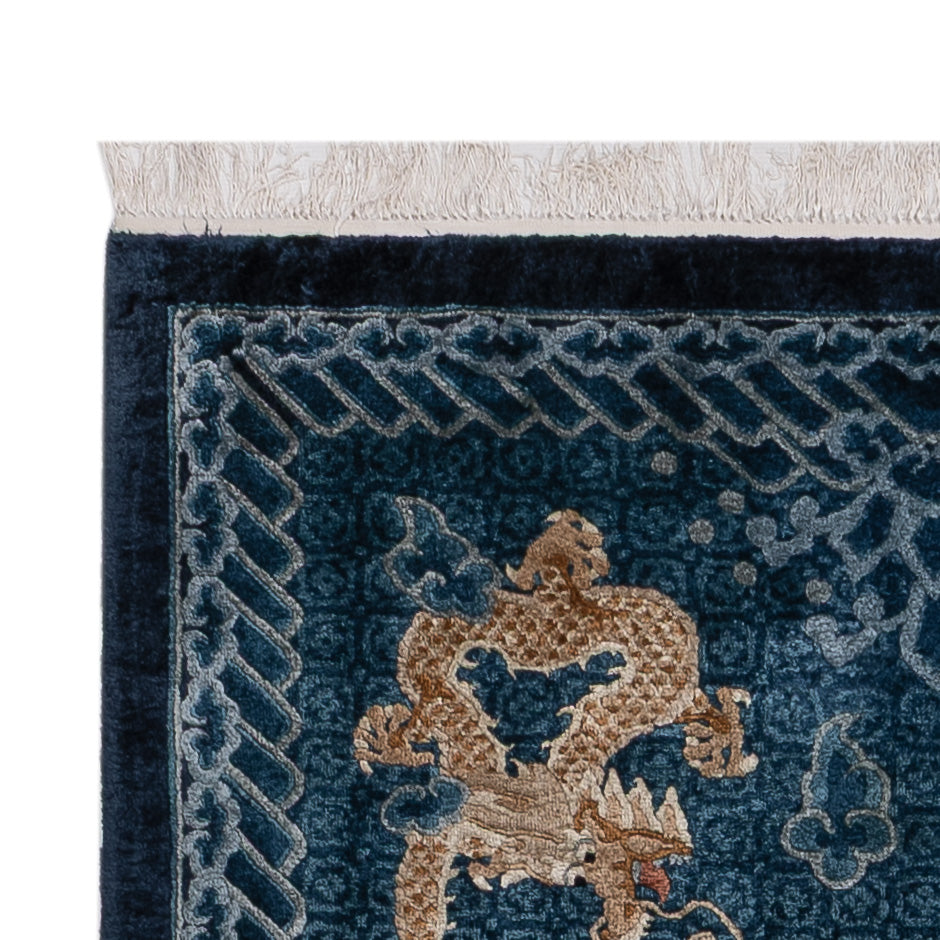 Silk Rug - Chinese Silk - 187 x 123 cm - beige