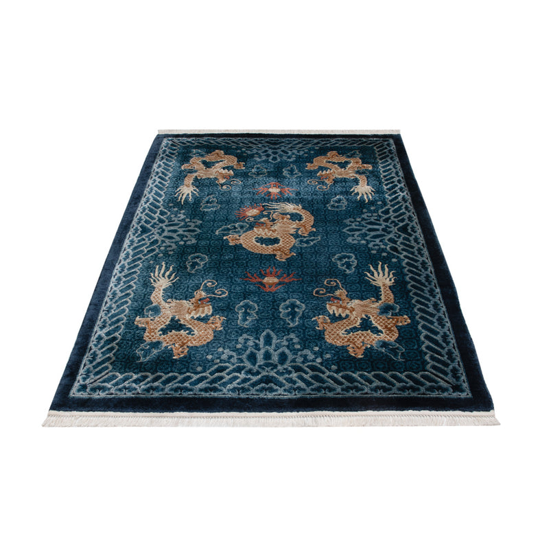 Silk Rug - Chinese Silk - 187 x 123 cm - beige