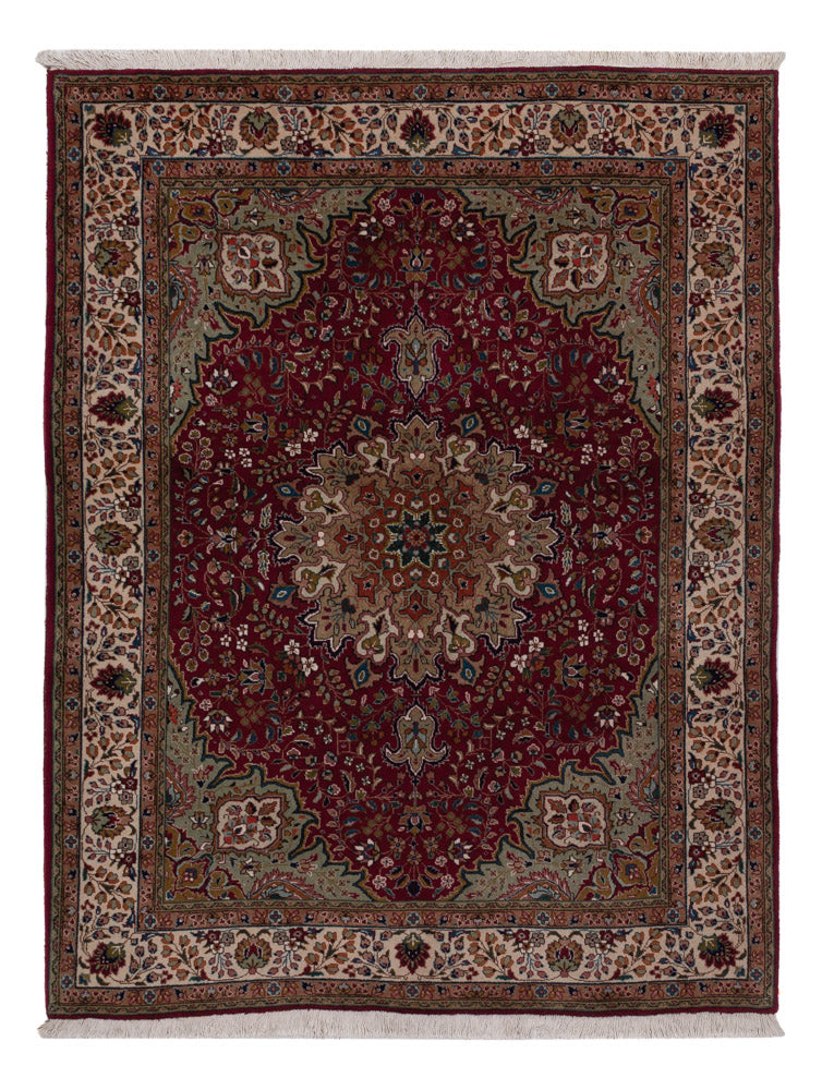 Perser Rug - Tabriz - 195 x 147 cm - wine red