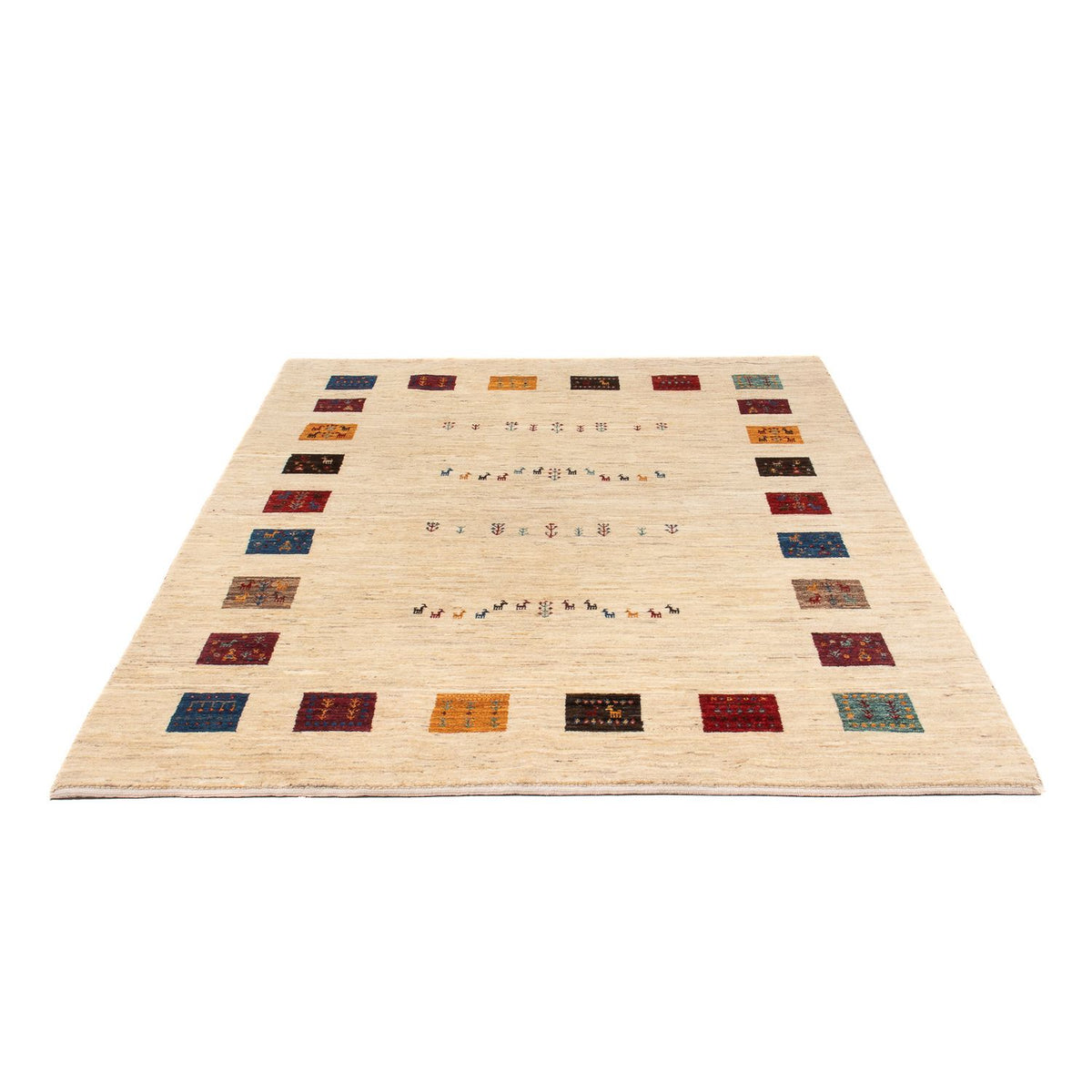 Gabbeh Rug - Loribaft Perser - 194 x 151 cm - multicolored