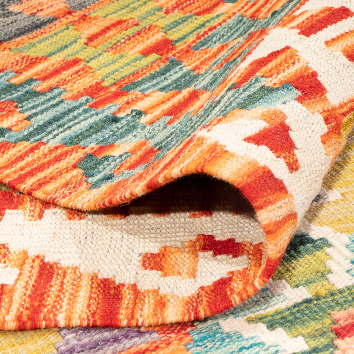 Kelim Rug - Splash - 248 x 200 cm - multicolored