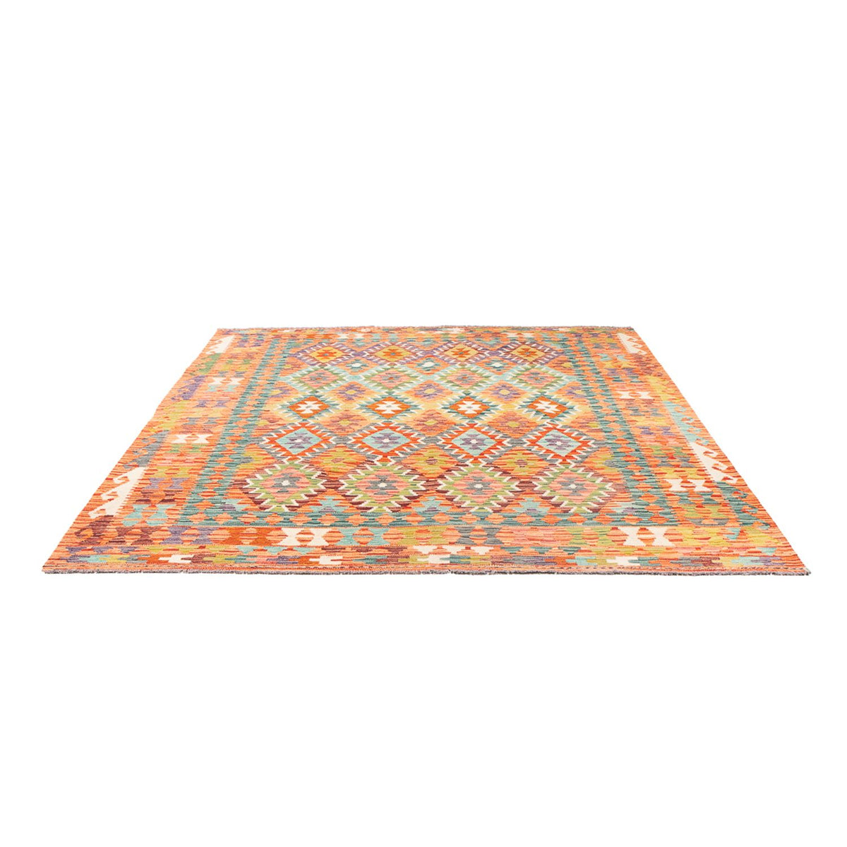 Kelim Rug - Splash - 248 x 200 cm - multicolored