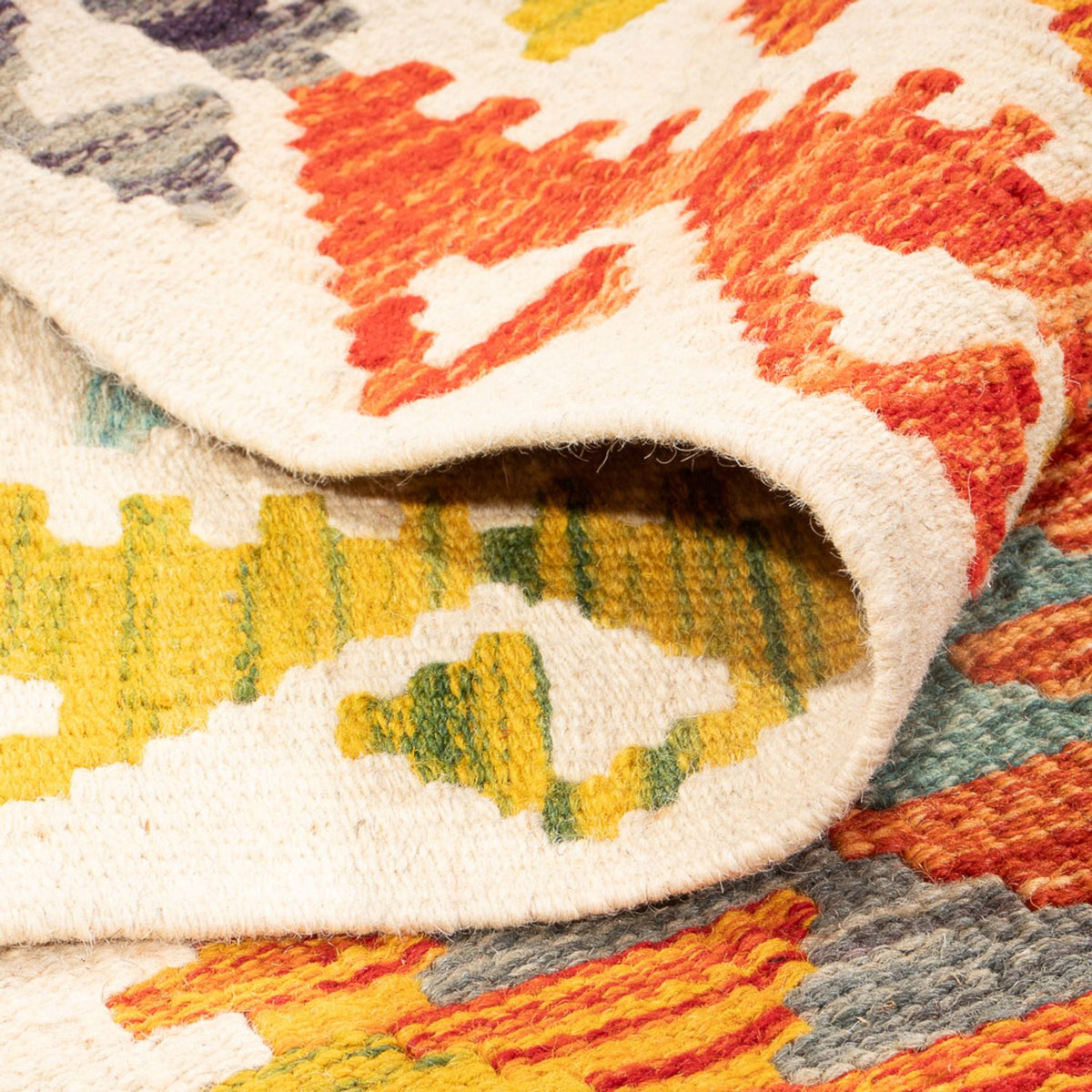 Kelim Rug - Splash - 195 x 156 cm - multicolored