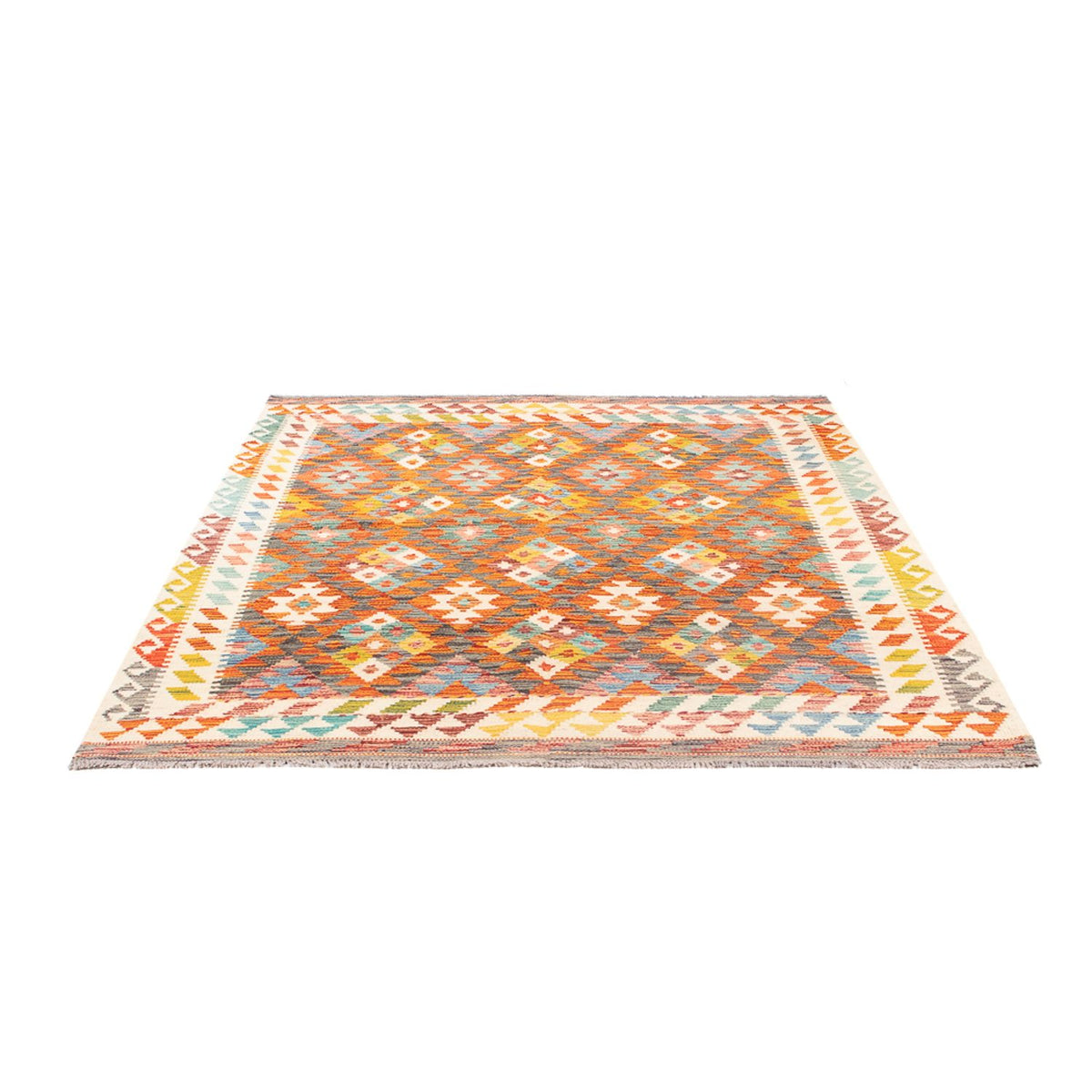 Kelim Rug - Splash - 195 x 156 cm - multicolored