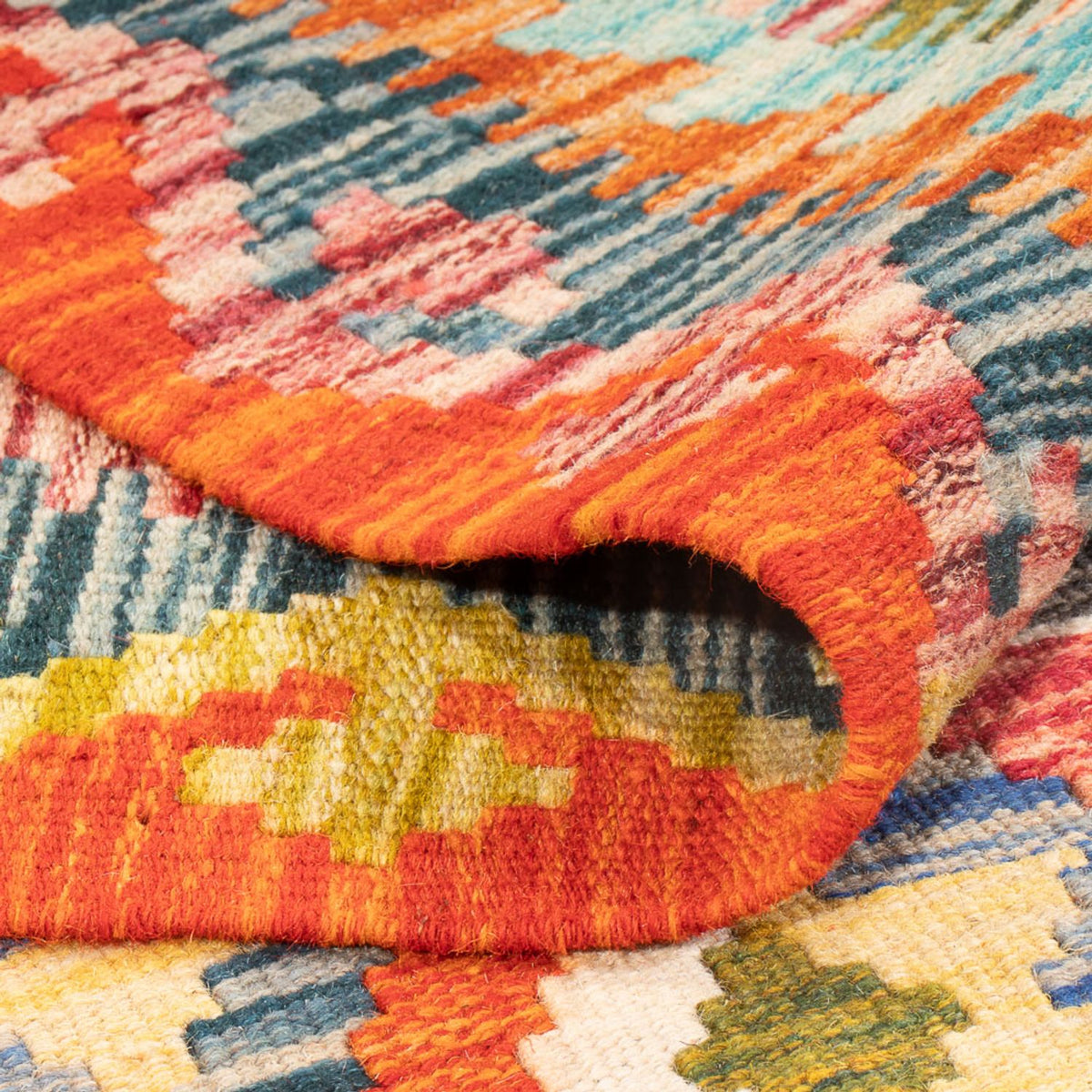 Kelim Rug - Splash - 197 x 162 cm - multicolored