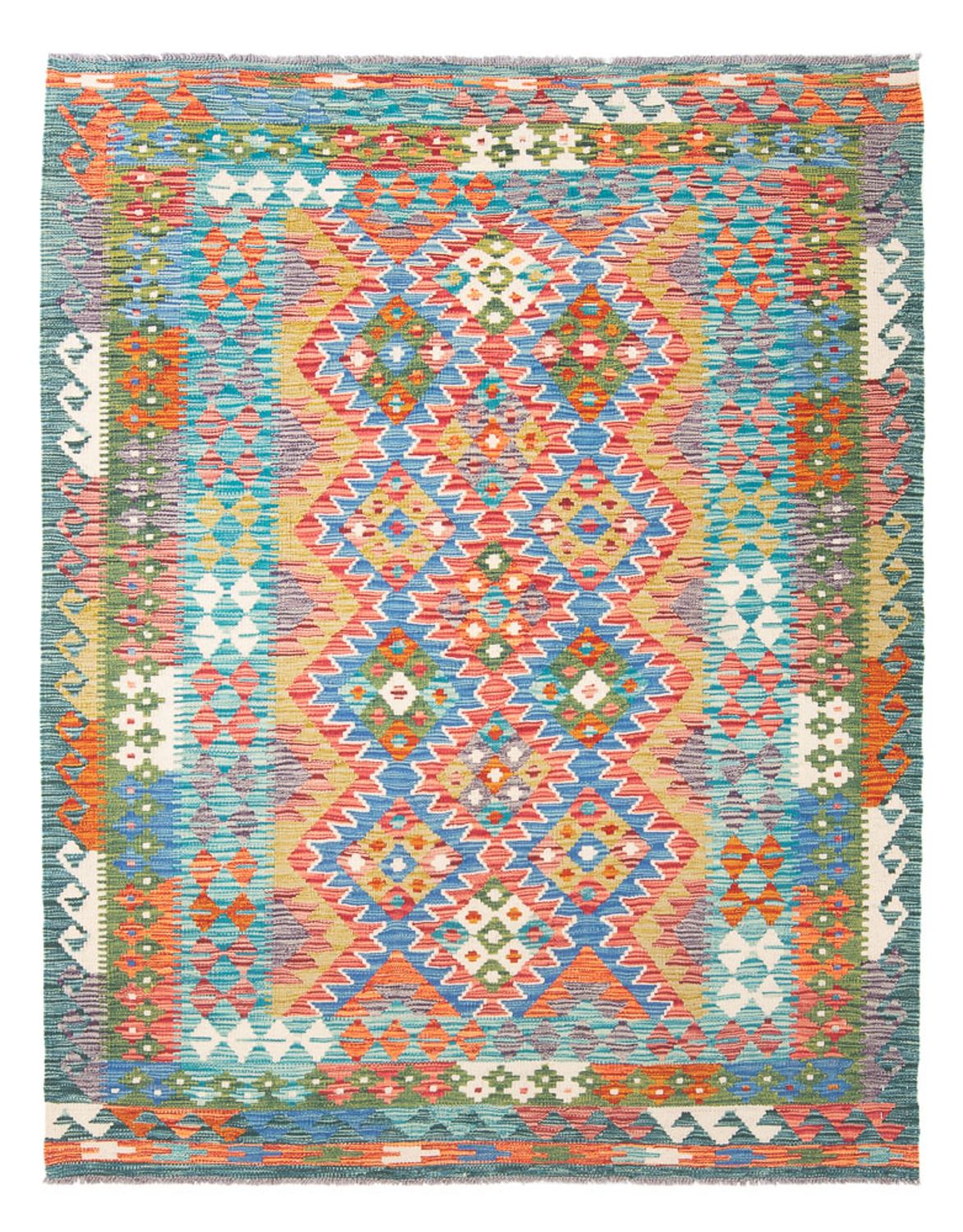 Kelim Rug - Splash - 196 x 152 cm - multicolored
