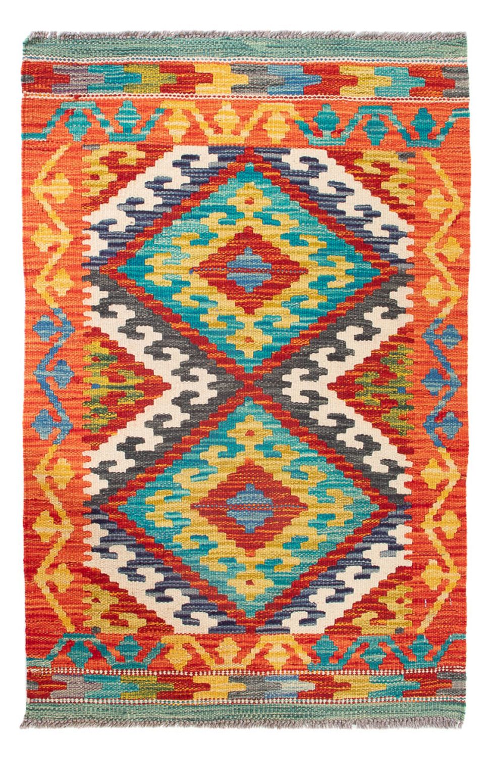 Kelim Rug - Splash - 90 x 60 cm - multicolored