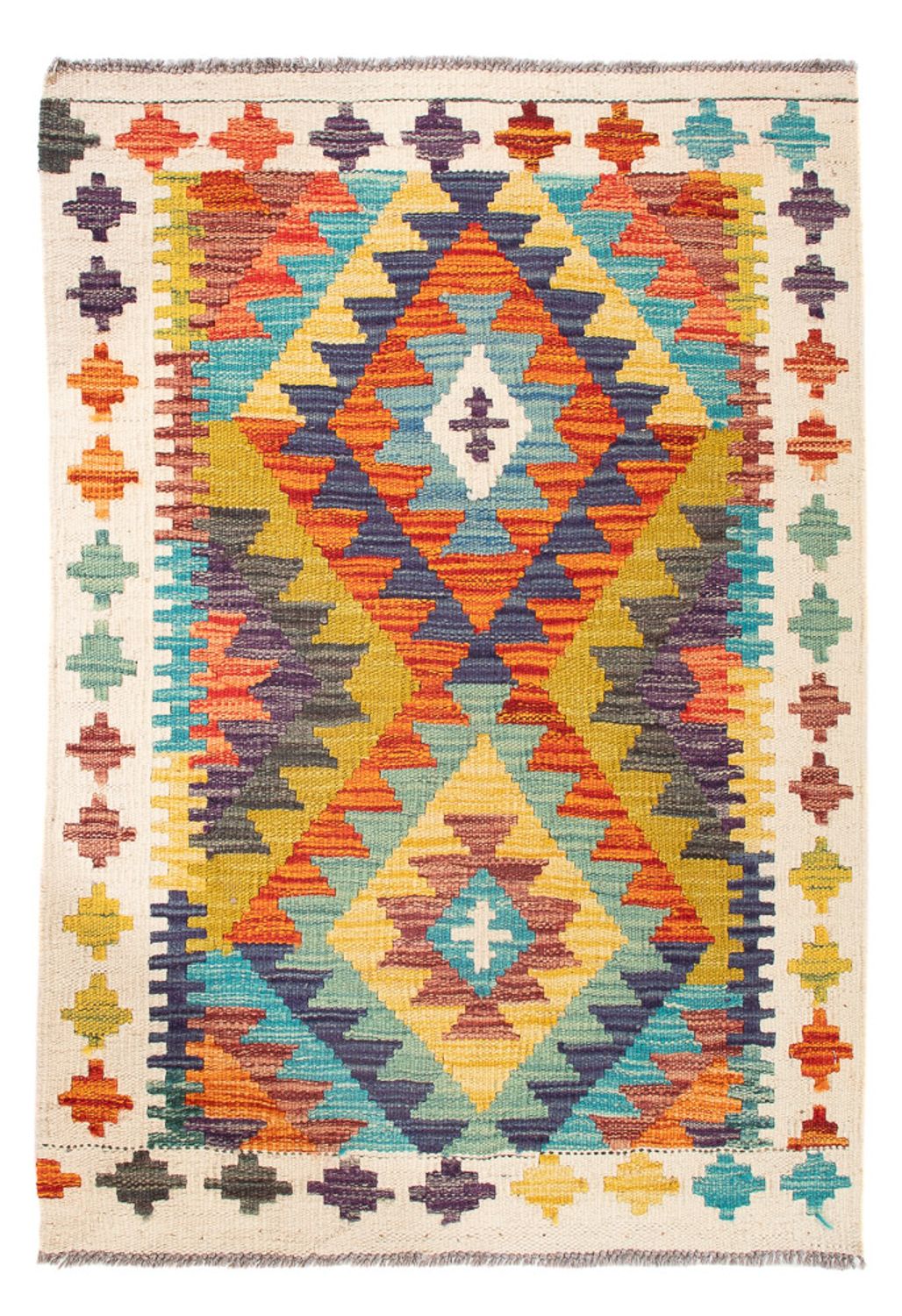Kelim Rug - Splash - 84 x 62 cm - multicolored