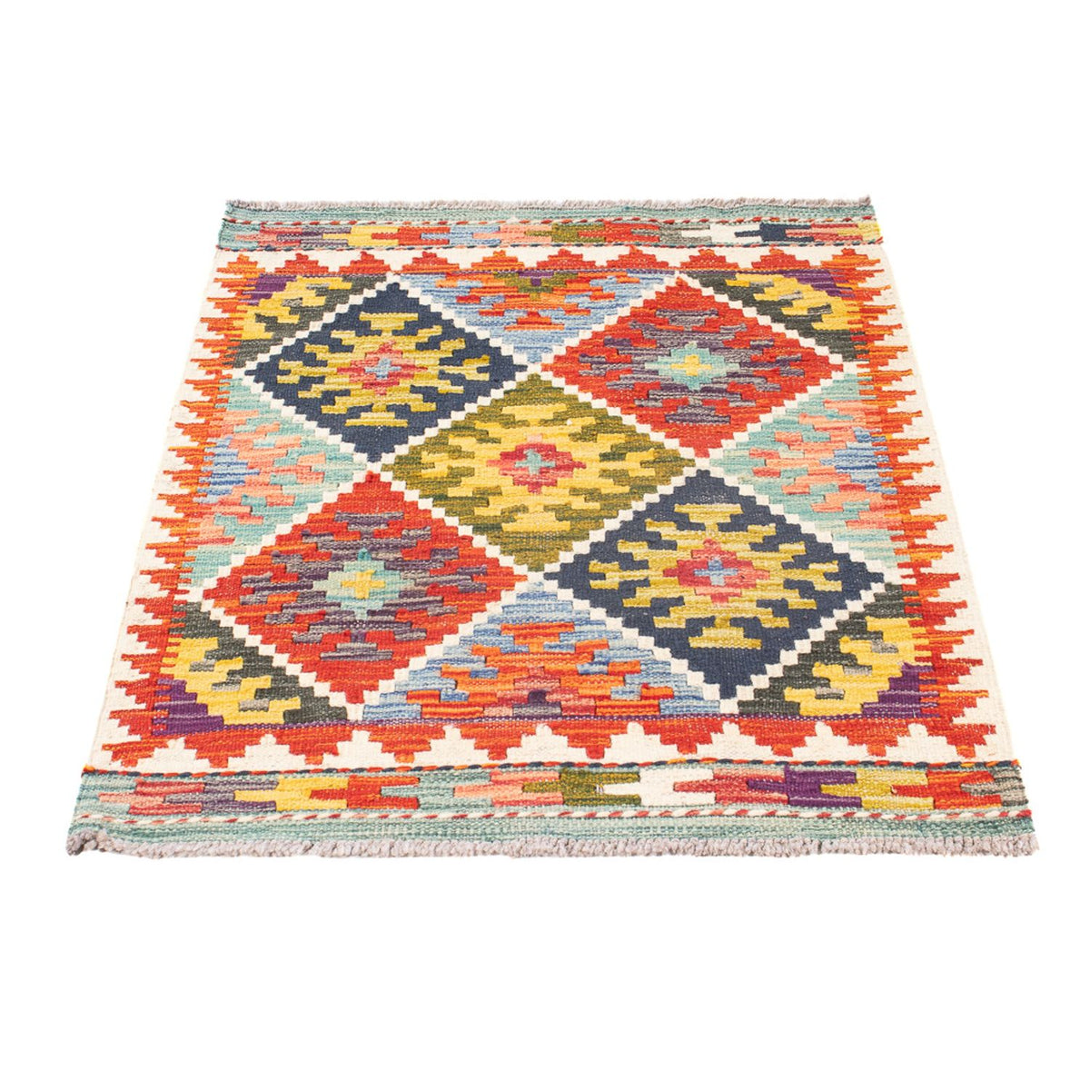 Kelim Rug - Splash - 93 x 65 cm - multicolored