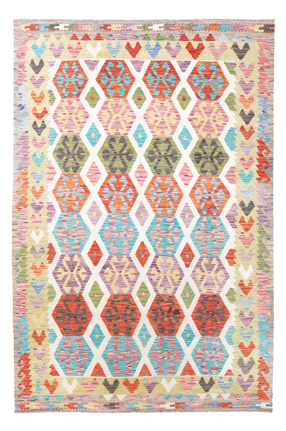 Kelim Rug - Splash - 305 x 203 cm - multicolored