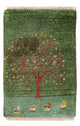 Gabbeh Persisch Teppich 60x40cm - Perserteppich Wollteppich