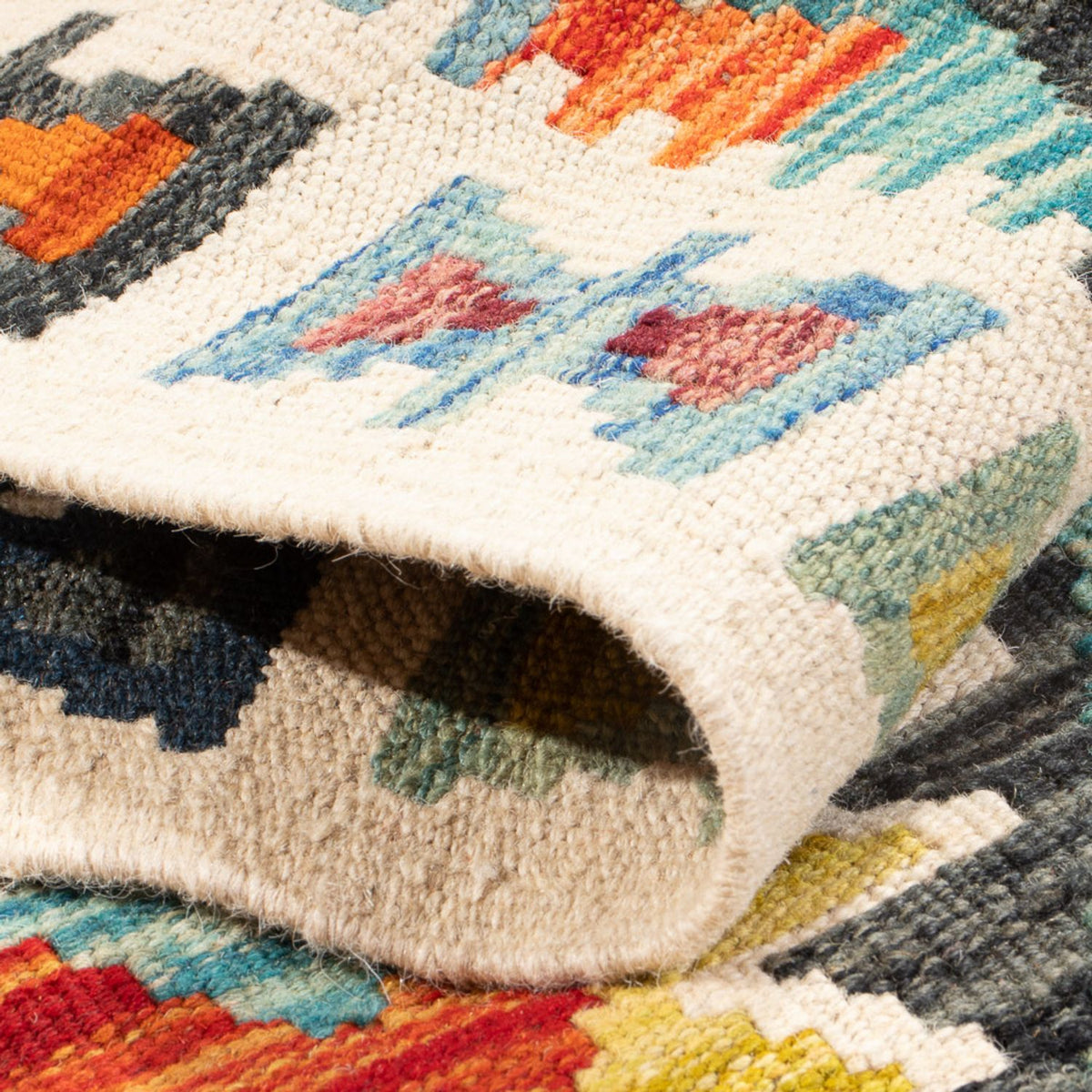 Runner Kelim Rug - Splash - 281 x 80 cm - multicolored