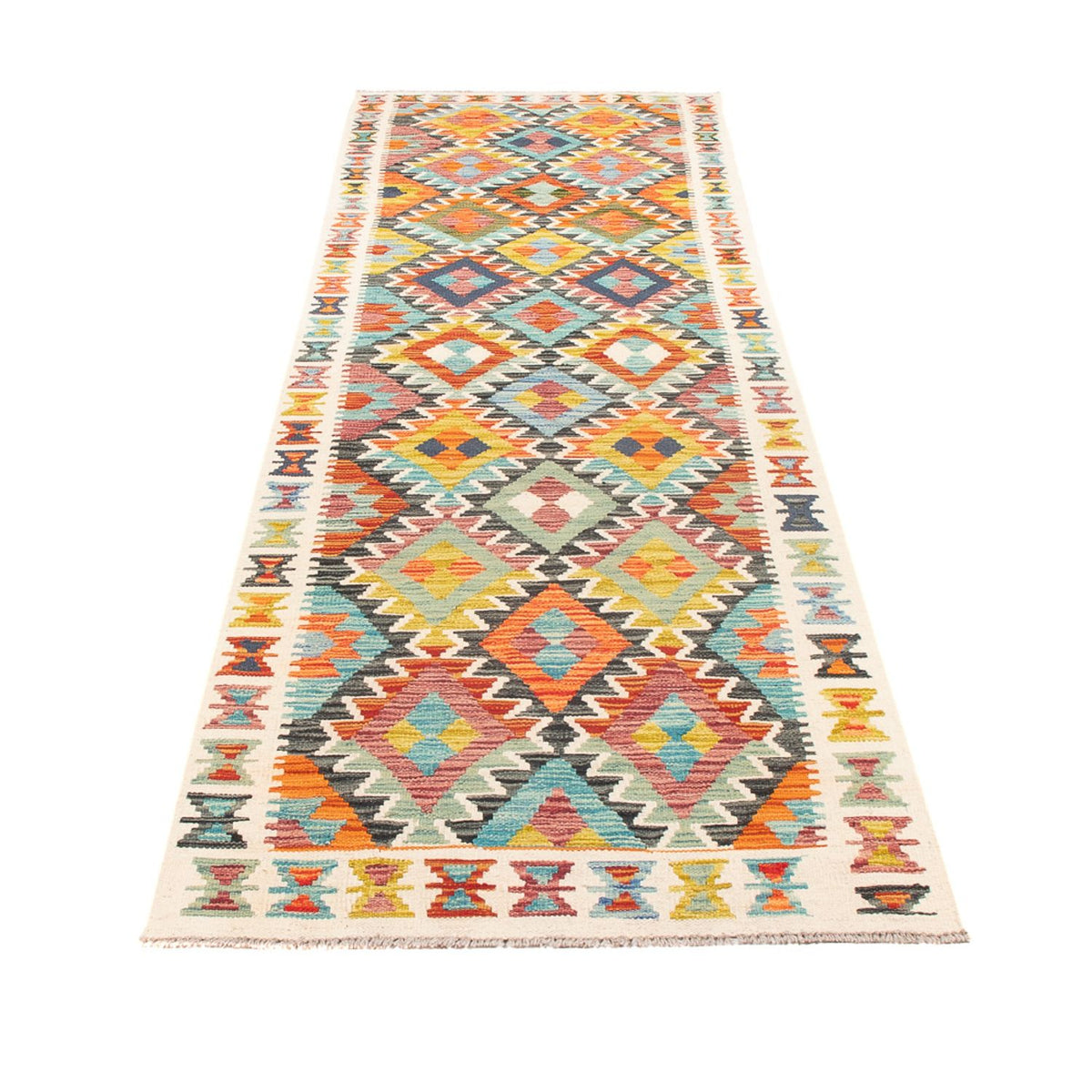Runner Kelim Rug - Splash - 281 x 80 cm - multicolored