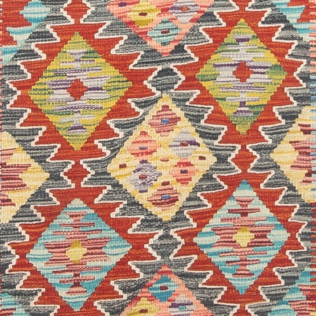 Runner Kelim Rug - Splash - 286 x 78 cm - multicolored