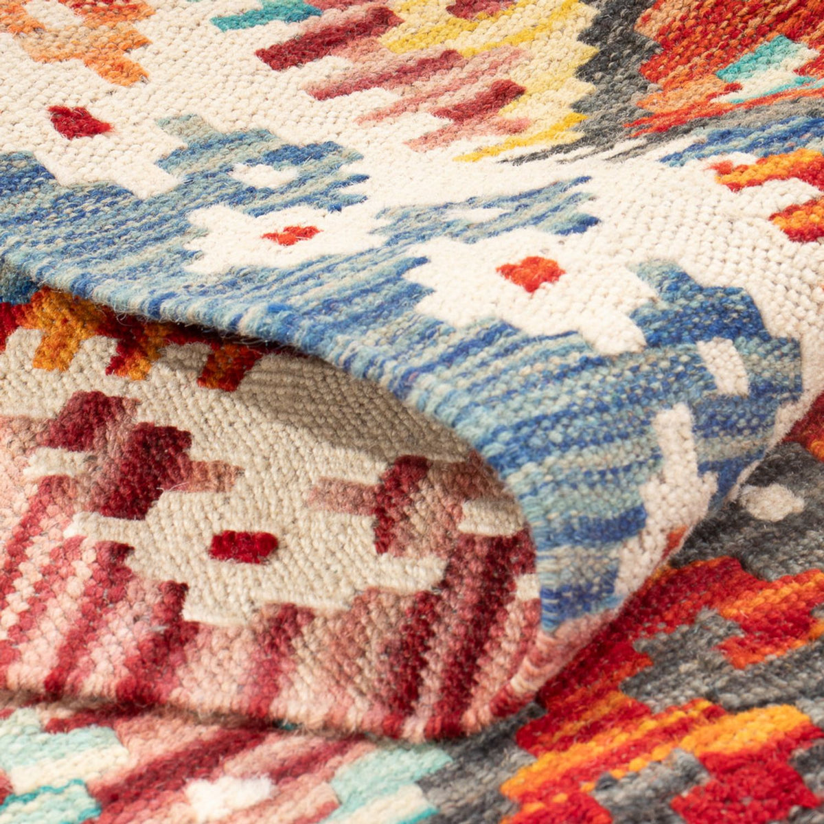 Runner Kelim Rug - Splash - 255 x 74 cm - multicolored