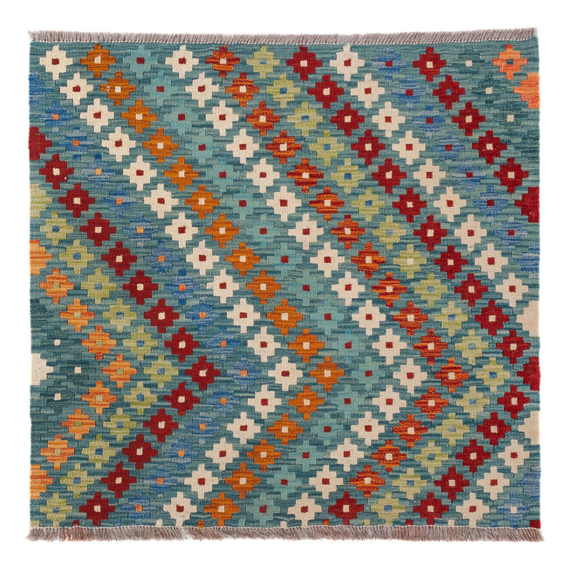 Kelim Rug - Splash - 90 x 88 cm - multicolored