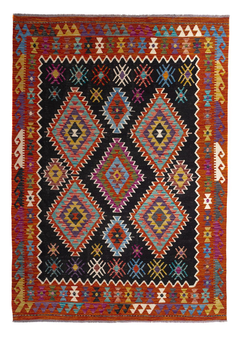 Kelim Rug - Splash - 244 x 178 cm - multicolored