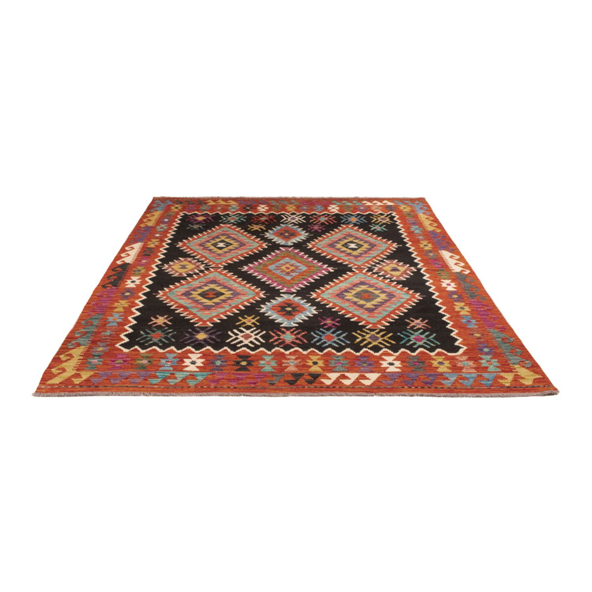 Kelim Rug - Splash - 244 x 178 cm - multicolored