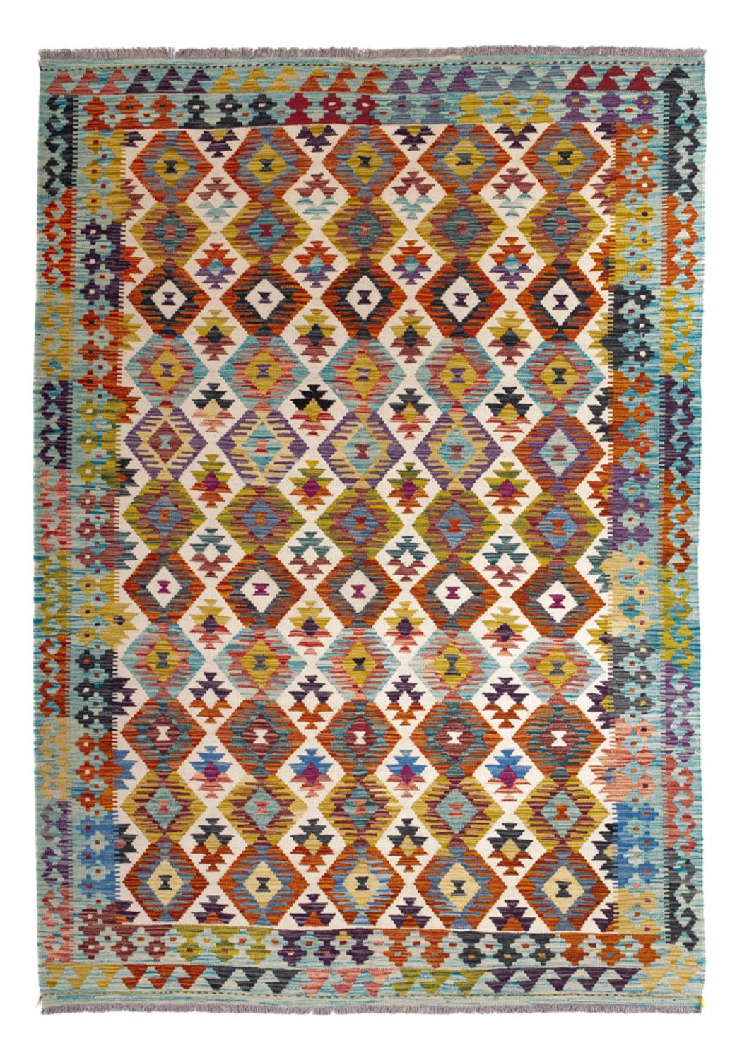Kelim Rug - Splash - 243 x 169 cm - multicolored