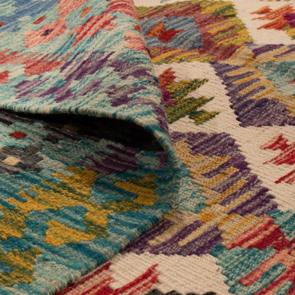 Kelim Rug - Splash - 243 x 169 cm - multicolored