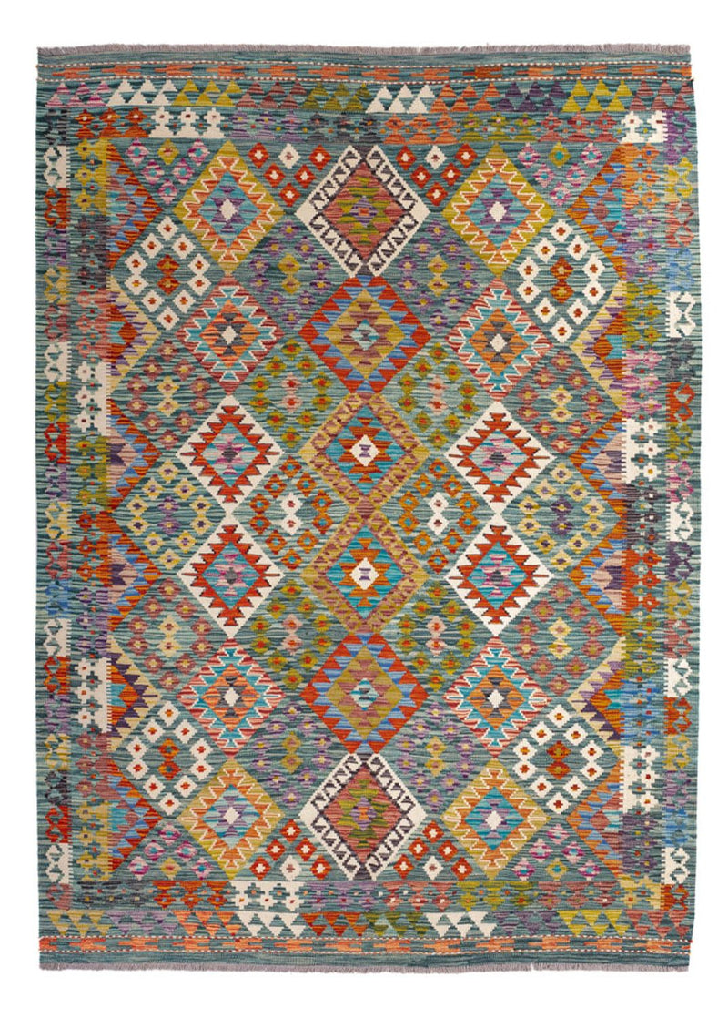 Kelim Rug - Splash - 248 x 183 cm - multicolored