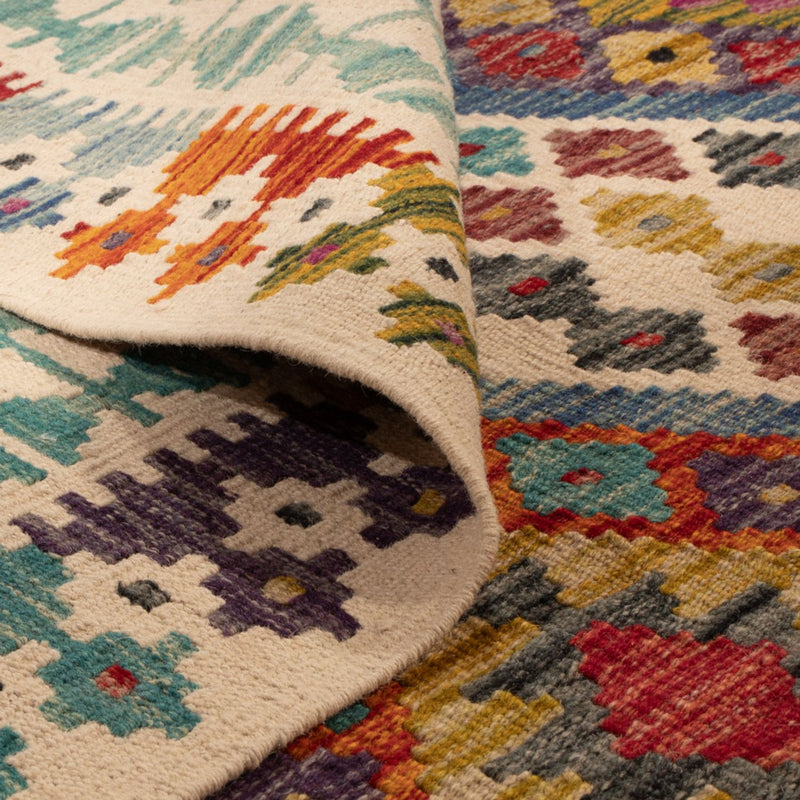 Kelim Rug - Splash square  - 207 x 203 cm - multicolored