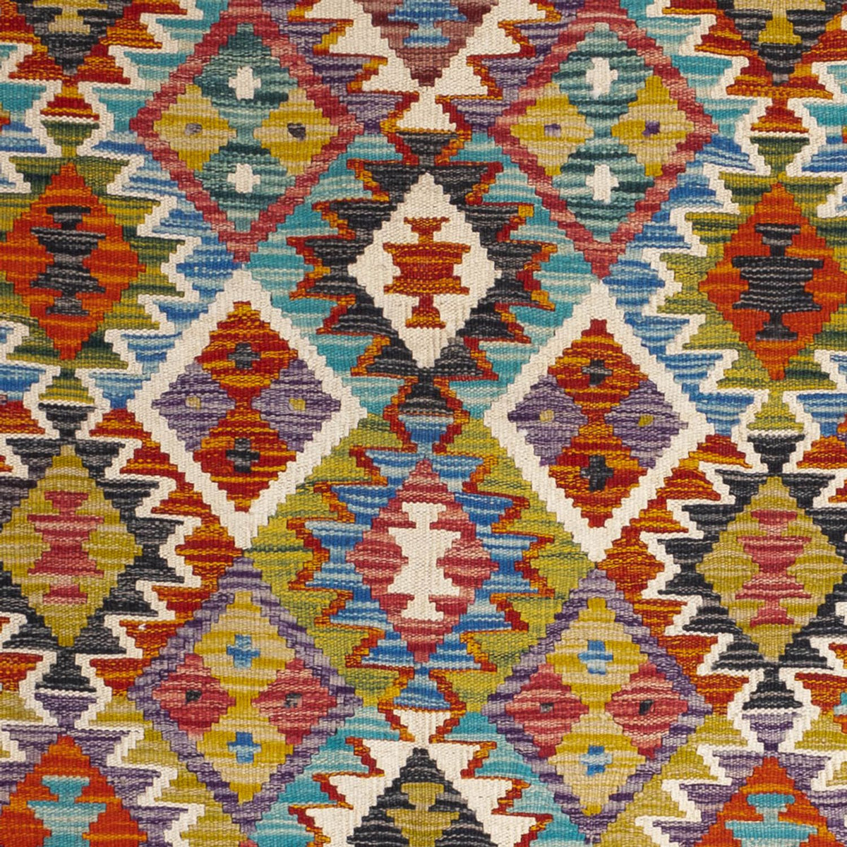 Kelim Rug - Splash square  - 154 x 154 cm - multicolored