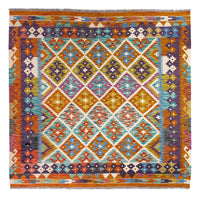 Kelim Rug - Splash - 158 x 152 cm - multicolored