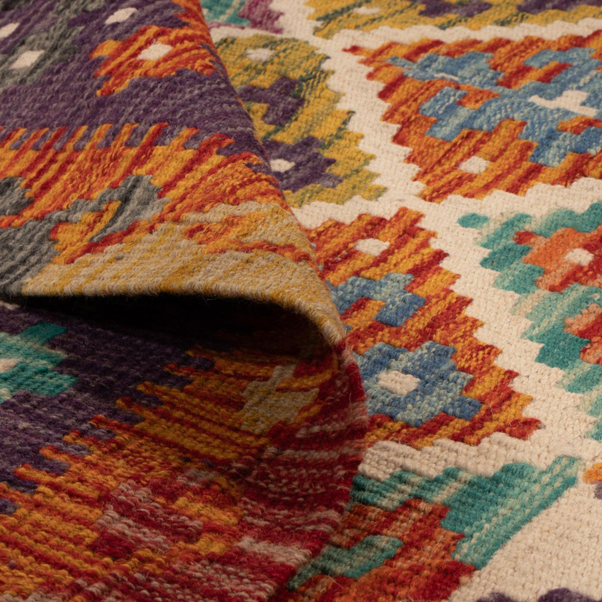 Kelim Rug - Splash - 158 x 152 cm - multicolored