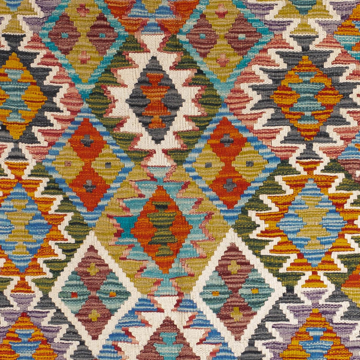 Kelim Rug - Splash square  - 154 x 152 cm - multicolored