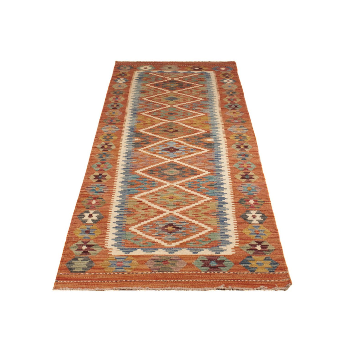 Runner Kelim Rug - Splash - 246 x 76 cm - multicolored