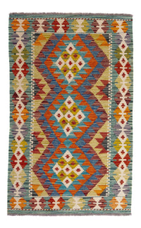 Kelim Rug - Splash - 123 x 79 cm - multicolored