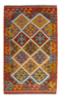 Kelim Rug - Splash - 127 x 82 cm - multicolored