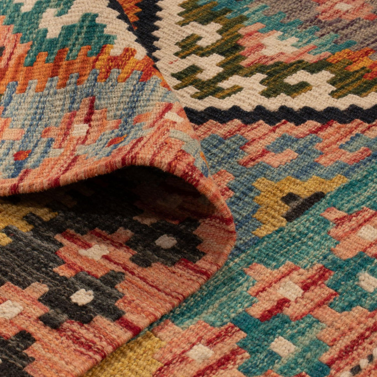 Kelim Rug - Splash - 119 x 83 cm - multicolored