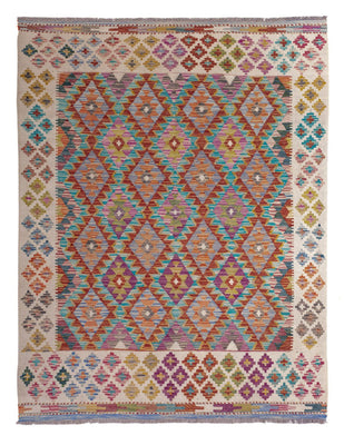 Kelim Rug - Splash - 198 x 150 cm - multicolored