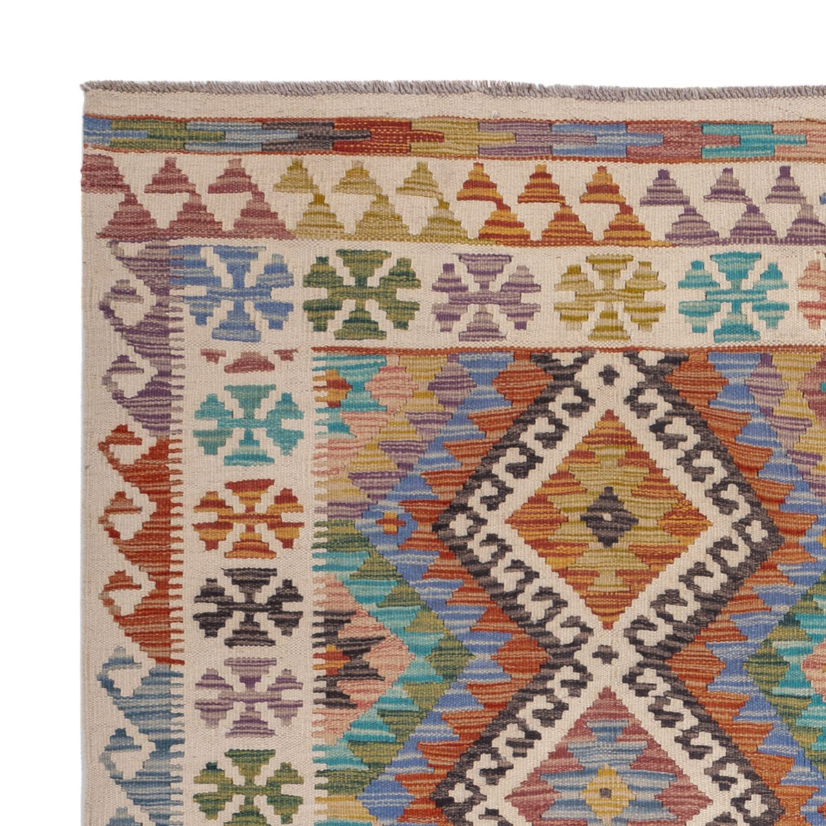 Kelim Rug - Splash - 197 x 156 cm - multicolored