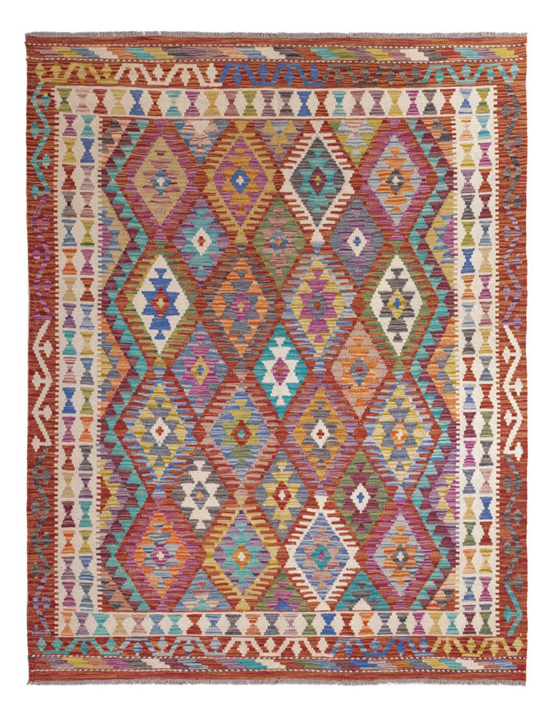 Kelim Rug - Splash - 198 x 156 cm - multicolored