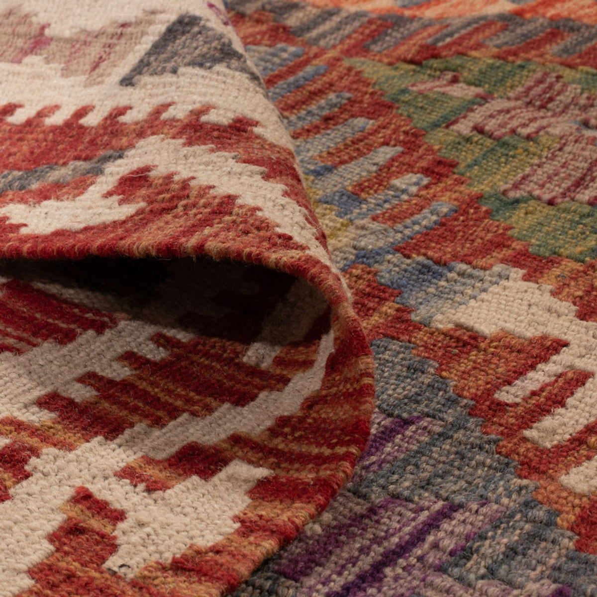 Kelim Rug - Splash - 198 x 156 cm - multicolored