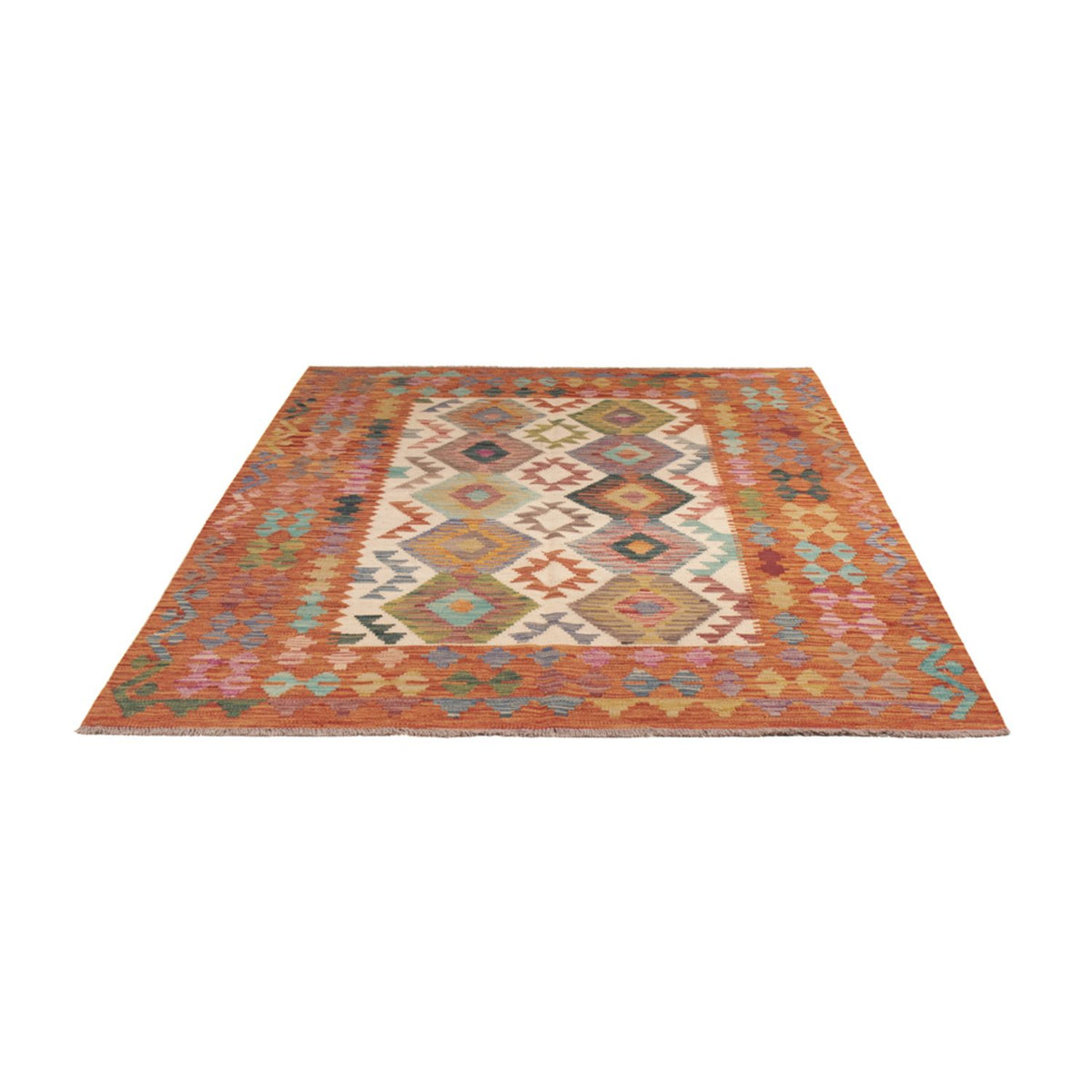Kelim Rug - Splash - 198 x 149 cm - multicolored