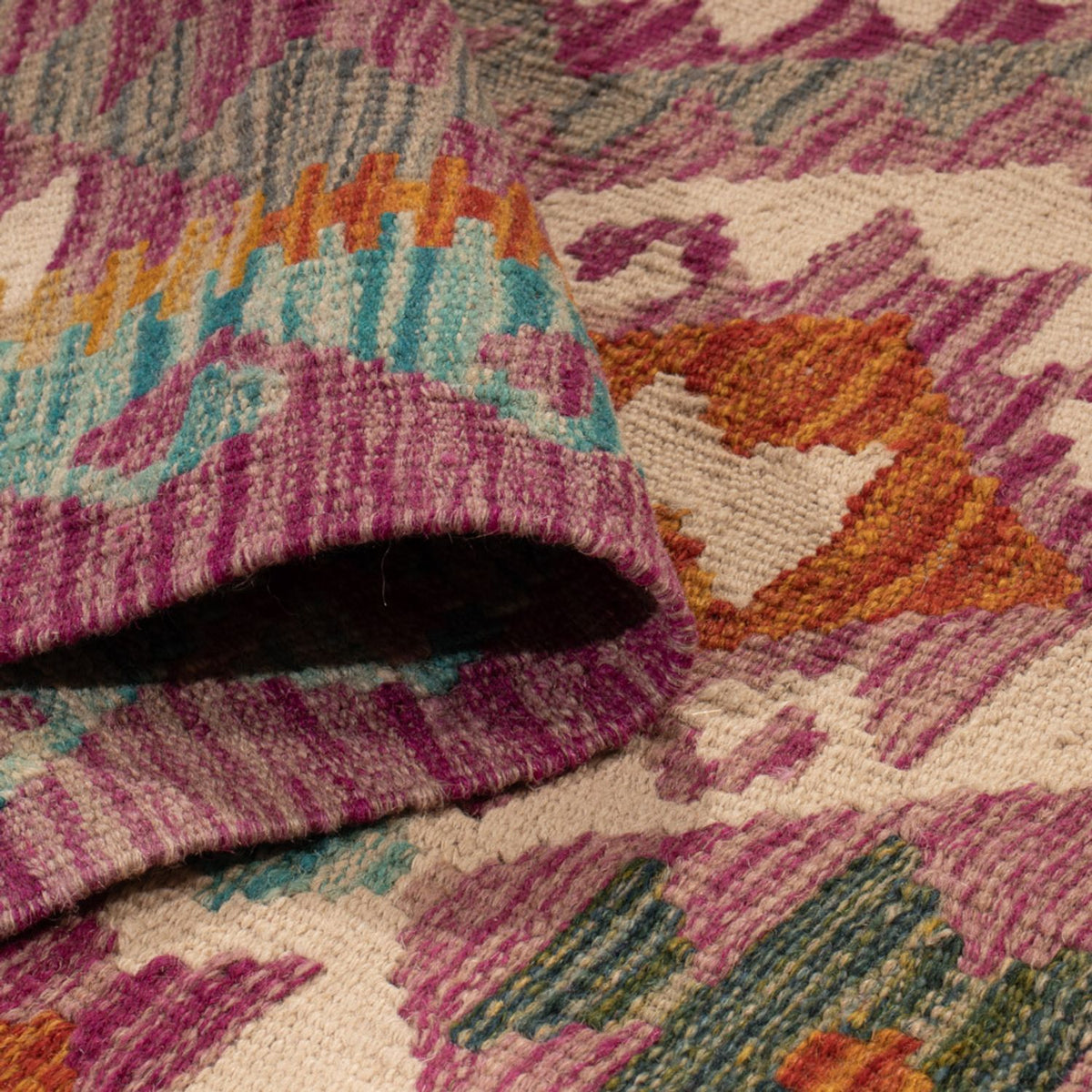 Runner Kelim Rug - Splash - 295 x 80 cm - multicolored