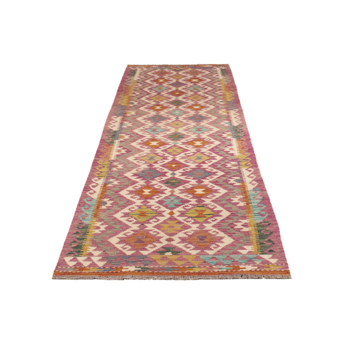 Runner Kelim Rug - Splash - 295 x 80 cm - multicolored