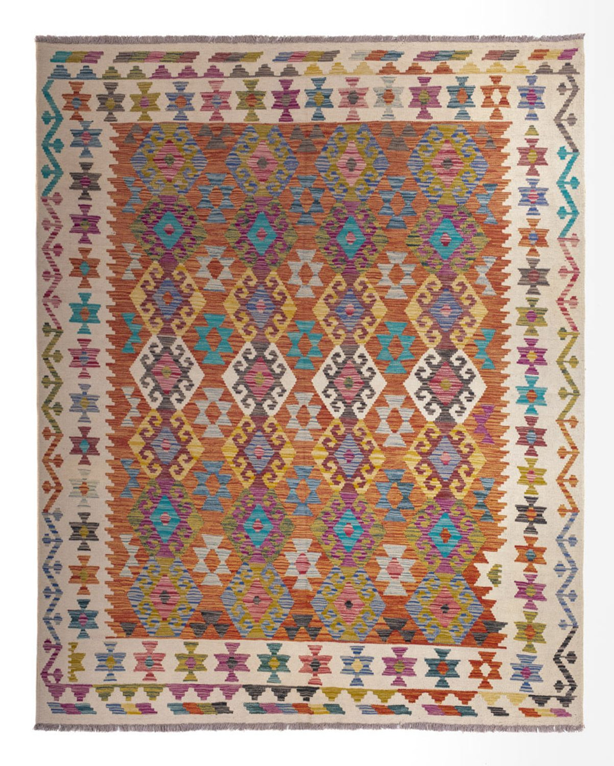 Kelim Rug - Splash - 253 x 203 cm - multicolored