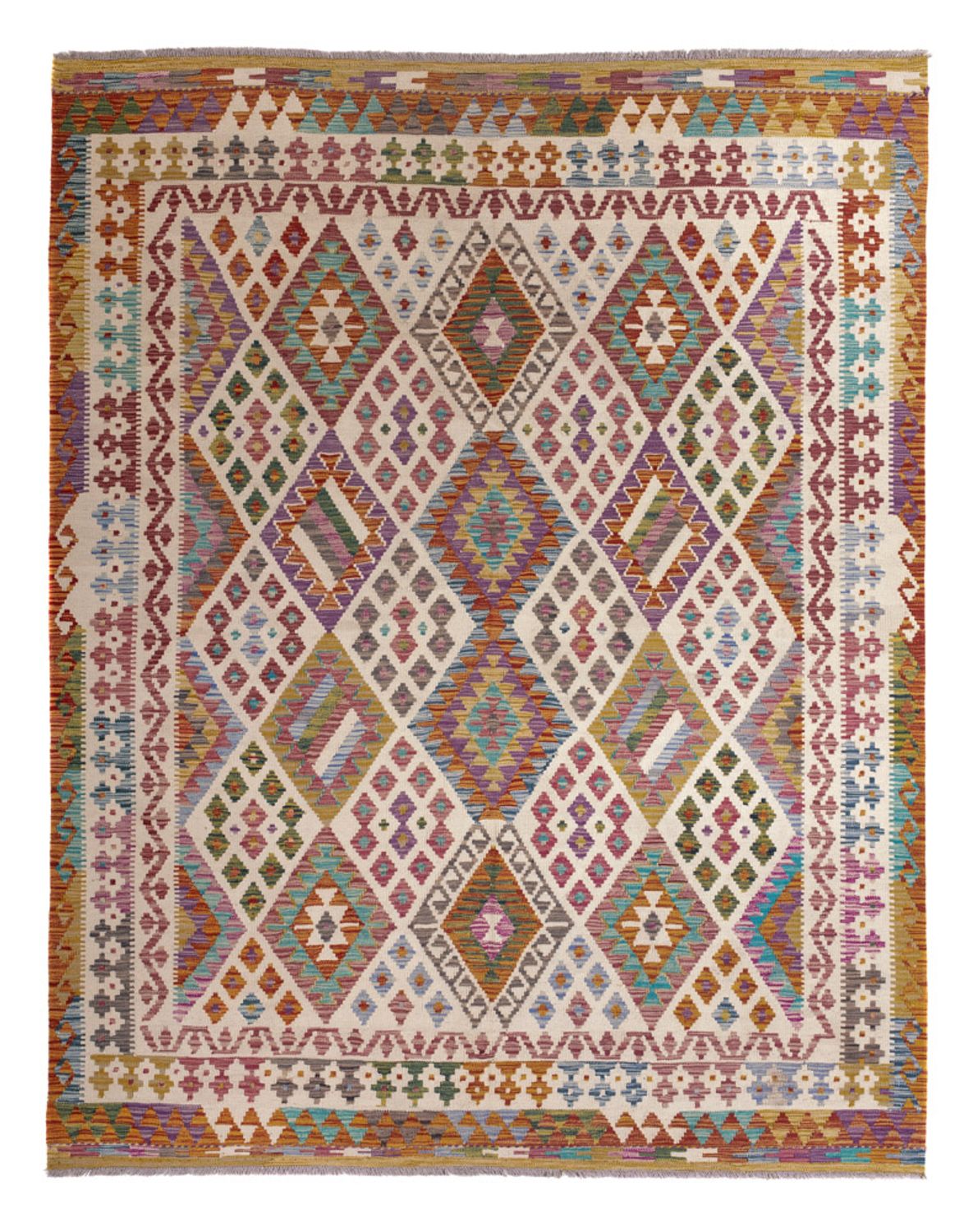Kelim Rug - Splash - 243 x 201 cm - multicolored