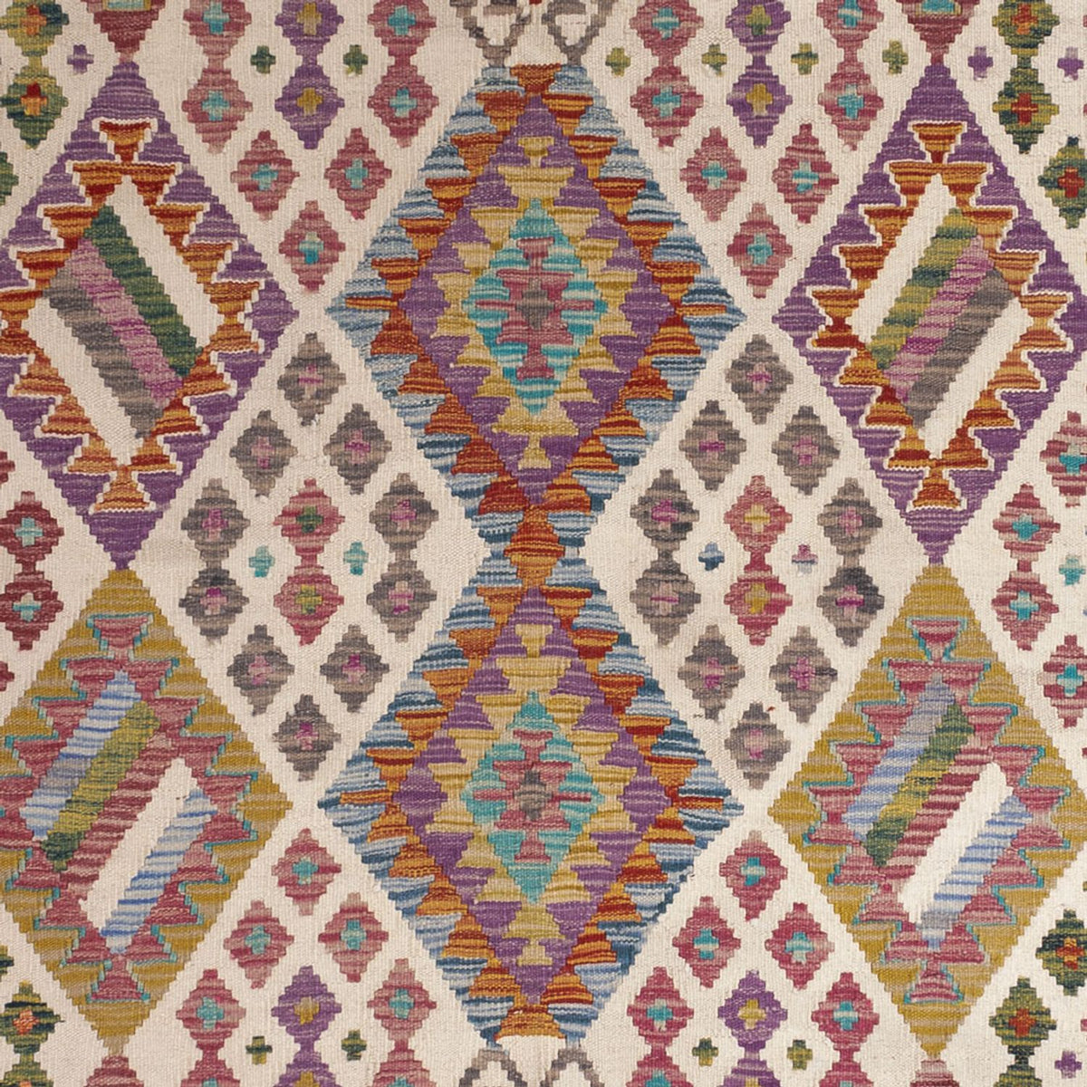 Kelim Rug - Splash - 243 x 201 cm - multicolored